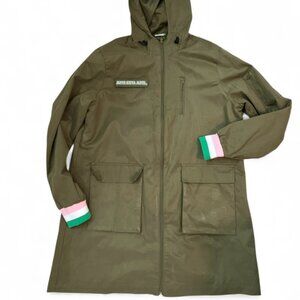 Ivy Storehouse sorority women's mid length utility coat olive green size MED